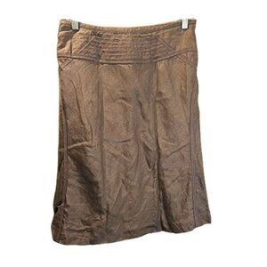 Women's Linen Knee Length Fully‎ lined Skirt NWOT